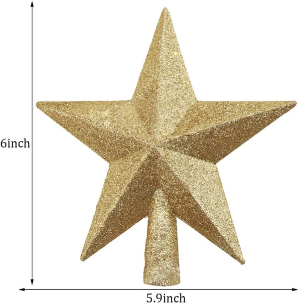 Stjärnjulgran, glitter julgransdekoration, plast C