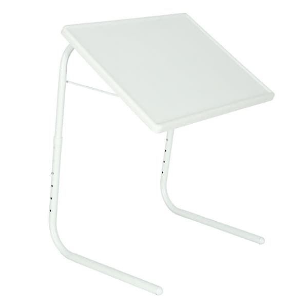 Foldable laptop table side table adjustable height/angle 52x40 cm white
