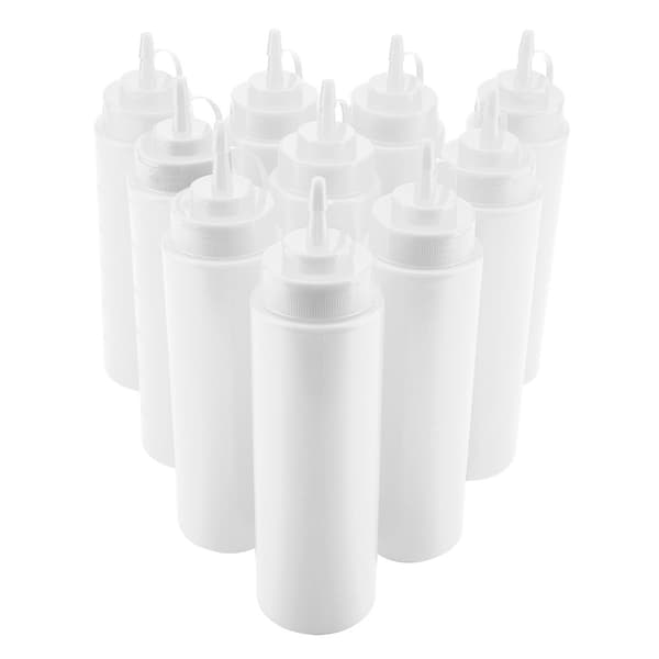 Krydderbeholdersett i plast - 10 stk, 720 ml - Hvit
