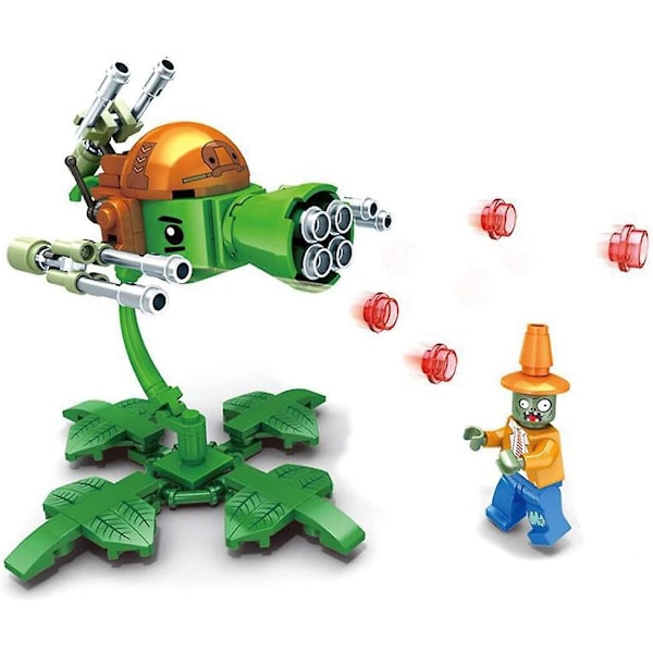 Plants Vs Zombies 2 Pvz Utsökta Utsökta Byggleksaker Presenter För 6,7,8,9,10 Åriga Barn Förälder-barn Interaktion (medium-(4pcs))