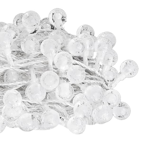 Lyslenke 20 m kuler 200 LED varmhvit 8 funksjoner