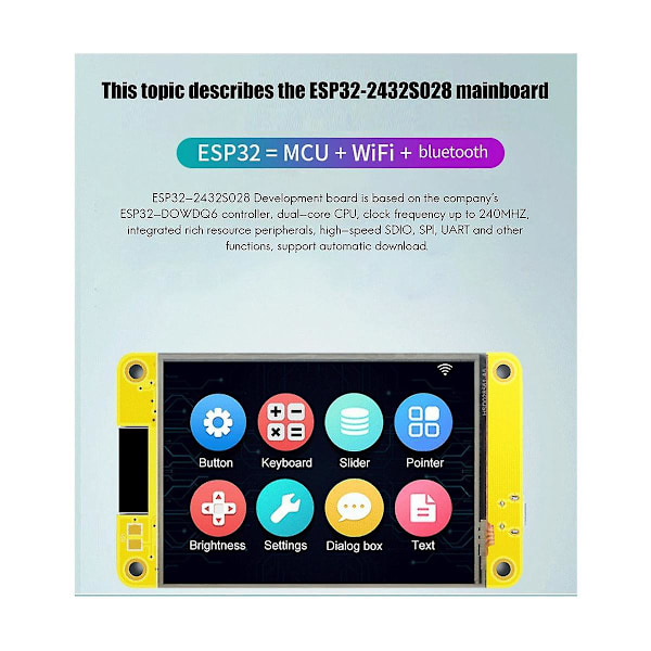 ESP32 Udviklingskort WiFi Bluetooth 2,8 Tommer 240X320 Smart Display TFT Modul Touch Screen