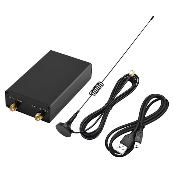 Fullbånds programvareradio HF FM AM RTL SDR-mottaker med antenne