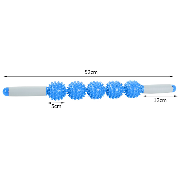Massage Roller / Full Body Massage - 5 Spiked Balls with Handle