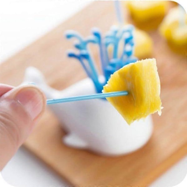 Söta Valfruktgafflar, Dessertgafflar, Återanvändbara Minigafflar, Frukt Tandpetare, Snacksgafflar, Mini Matpinnar för Matlåda