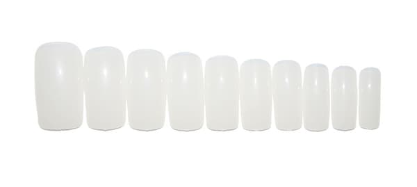 500 stk. kunstige negle ~ Mælkehvide ~ Hele negle ~ False nails