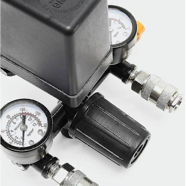 Trykregulator med trykføler til kompressor Trykføler med 2 display -gt