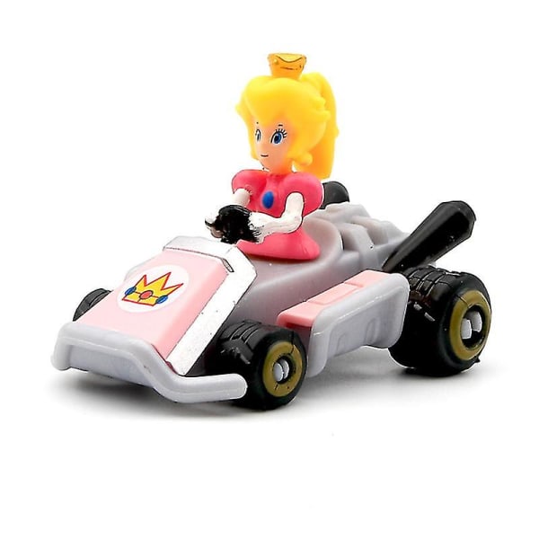 Super Mario Doll Scooter 8 Mario Doll Kart Racing bil leksak Bilmodell dekorationer