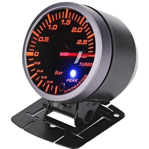 2,5 tommer 60 mm 3,0 Bar LED Bilmodifikasjon Turbo Boost Måler Pekernål DC12V