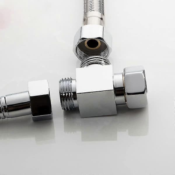 Brass Brusesarm 3-vejs Diverter T til Slange Standard Stik - G1/2\" Håndbrusesystem