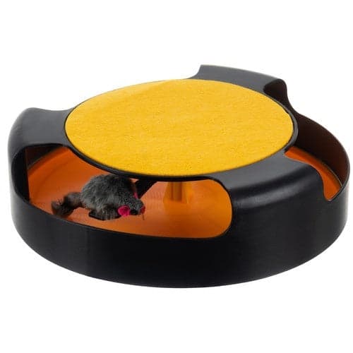 Katte lekehjul med snurrende mus og klorematte 25 cm