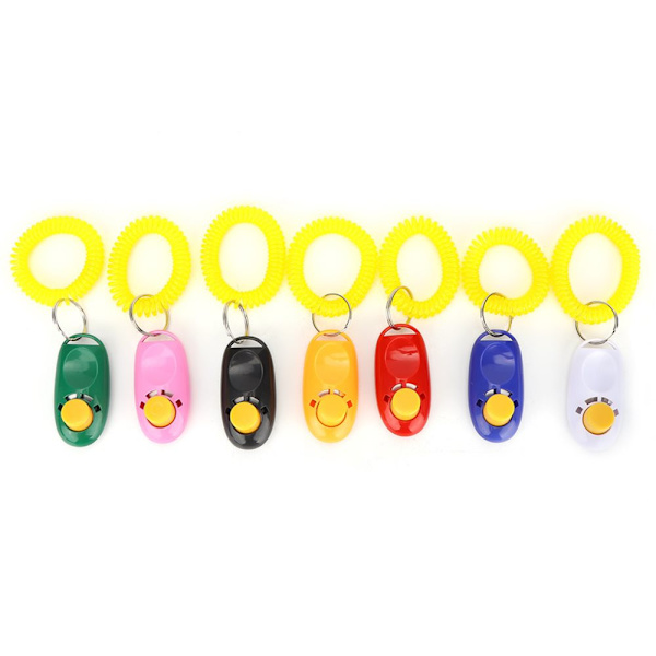 Adjustable Pet Clicker Training with Rubber Ring - 7 pcs