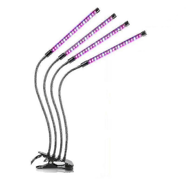 Växtlampa / växtbelysning med 4 flexibla LED-lysrör 1-pack