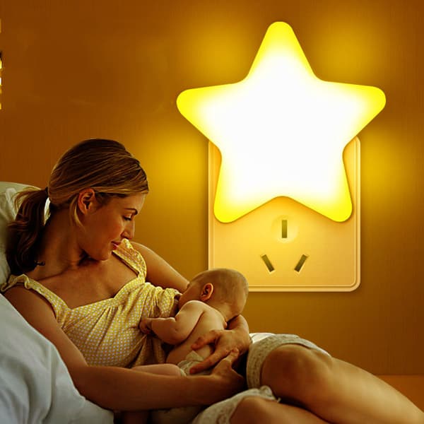 LED-stjernelys, ideell nattlampe for amming