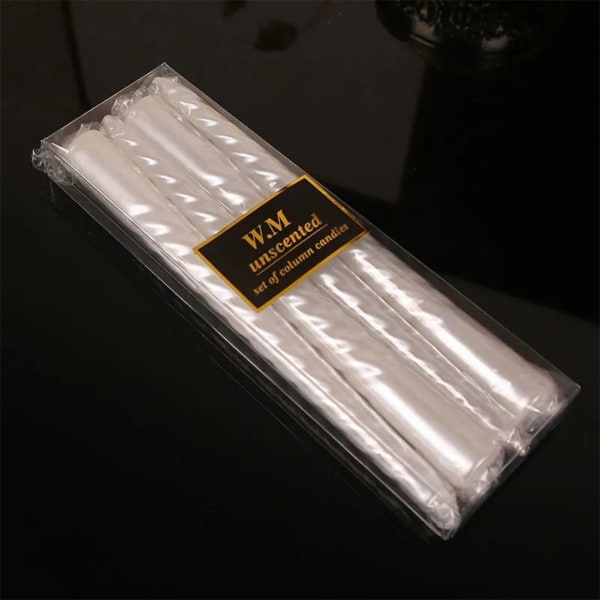 4 st Twist Taper Candle Spiral Taper Candles Twisted Long Candles Vax till middag Röd