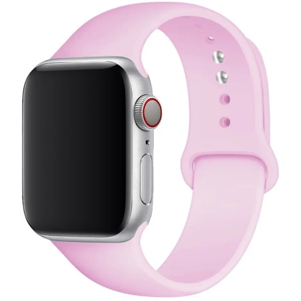 Silikonrem för Apple Watch Band 45mm 44mm 42mm 49mm 41mm 40mm 38mm armband iwatch Series 8 7 9 SE 4 3 5 Ultra 6 Si Pink Sand Si Pink Sand