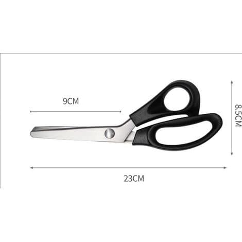 Professionel zigzag-stofsaks i rustfrit stål – Forlænget klinge til præcise klip – Ergonomisk greb til børn og voksne