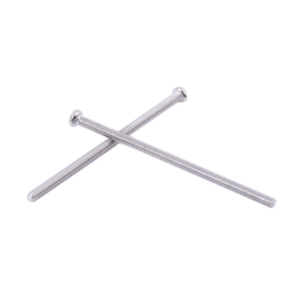 120 stk. Sølvfarget M2 X 40mm 304 Rustfritt Stål Rundhode Skruer Bolt