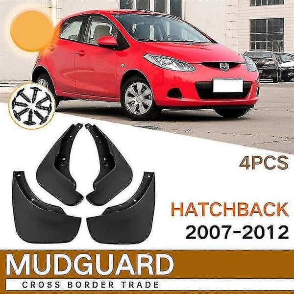 Stænklapper Sæt til Mazda 2 Hatchback Model 2007-2012 Skærmbeskyttere Inkluderet