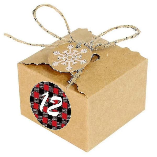 DIY Julekalenderæsker Jule Nedtælling til Børn 24 Julekalender Tom Gave