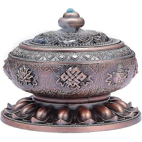 Røgelsespindholder Tibetansk Lotus Kobberlegering (Pind/Kegle/Spiral Røgelse)