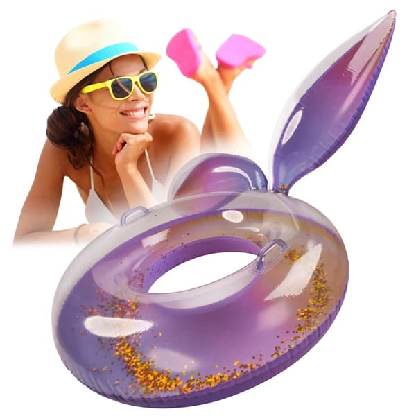 Inflatable swimming ring mermaid with glitter 94 cm with handle 7+
