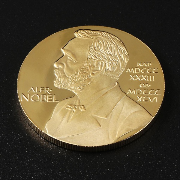 Alfred Bernhard Nobel minnesmynt samling gåva souvenir konst metall anti