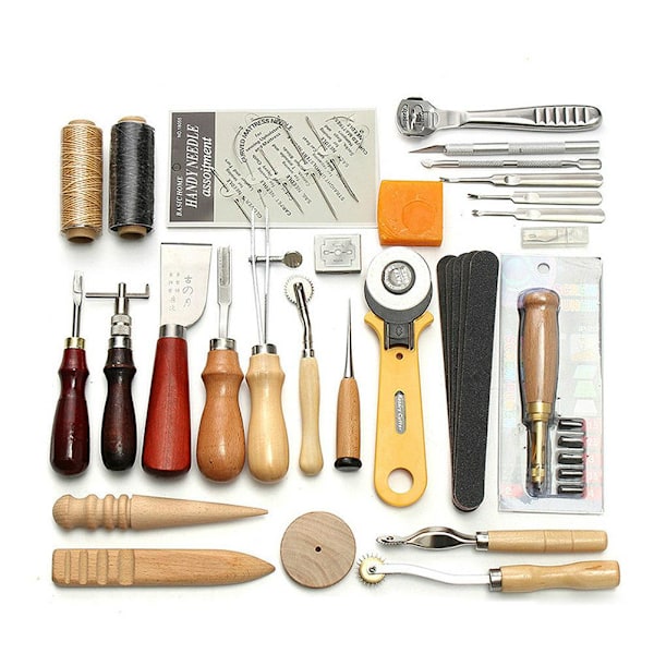 Leather Tool Set / Hand Tools for Leather - 37 pieces