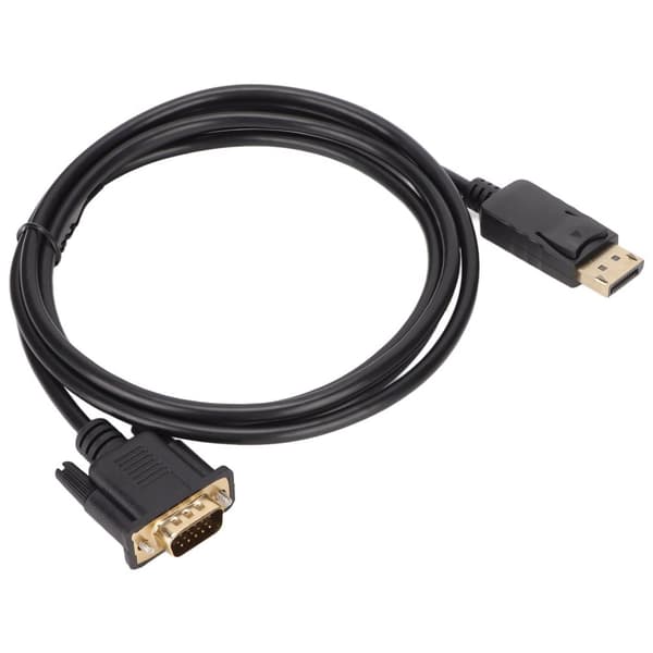 1080p DisplayPort til VGA Adapterkabel - Forgyldt Han til Han Kabel til PC, Laptop, Projektor (1,8 Meter)