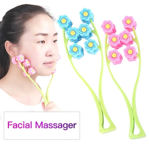 Facial Massager Roller Portable Slimming Face Beauty Tools Blue