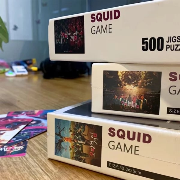 Squid game 500 st Pussel Brädspel Leksaker för vuxna barn No.8512