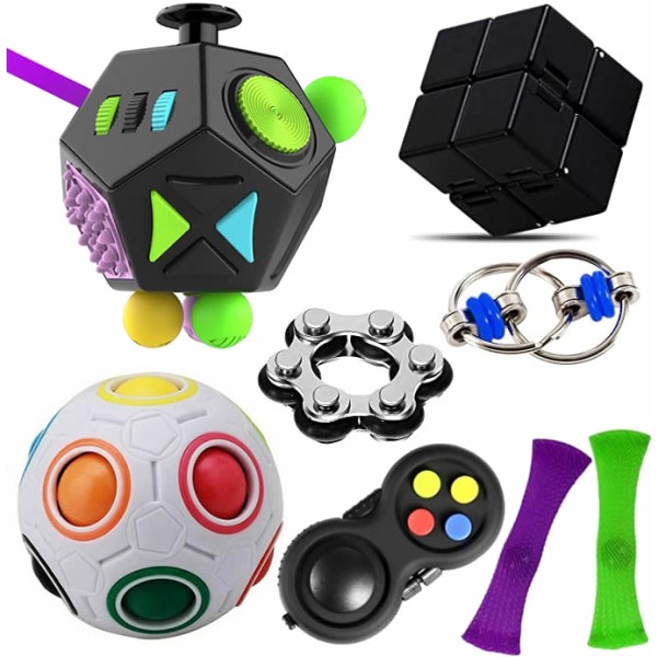 8 st Fidget Toy Set Handhållen stressreducerande leksak för barn Vuxna Random 8 Pack