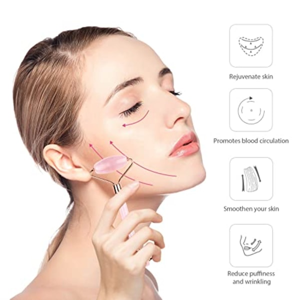 Jade Roller &amp; Gua Sha Facial Beauty Skin Care Tools With Box