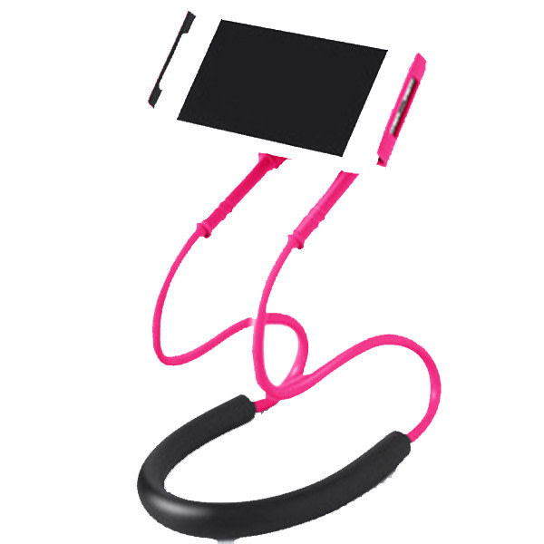 1st Lazy Hanging Neck Universal Phone Bracket Hållare Pink