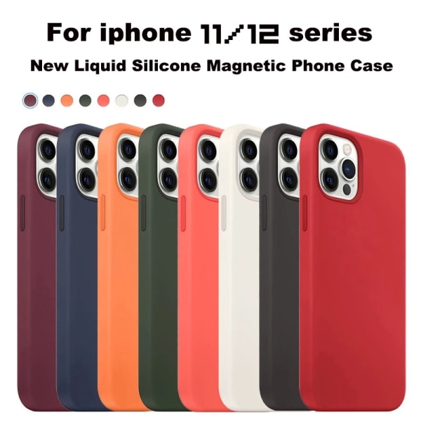 Skyddande flytande case till iPhone 11 Orange iPhone12