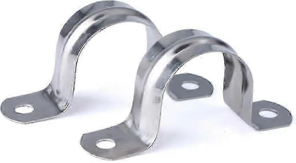20 stk 10 mm rørstroppklemme, 304 rustfritt stål, to-hulls rørstroppklemmer