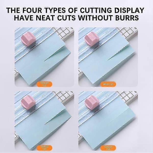 4-i-1 papirkutter for scrapbooking og gratulasjonskort Blue
