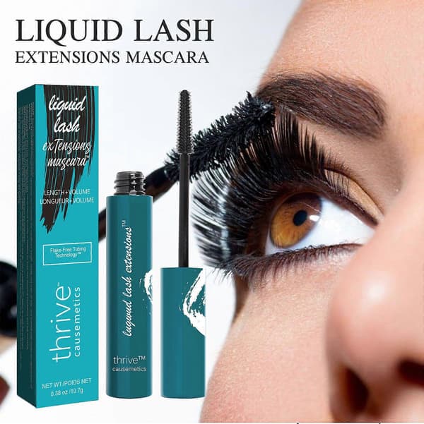 Thrive Causemetics Liquid Lash Extensions Mascara Tyk Krøllende Vandfast Sort