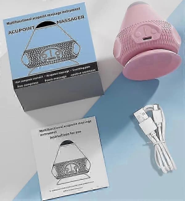 Massagebold med varme, vibrations triggerpunktbold silikone selvmassager Cigarette Grey