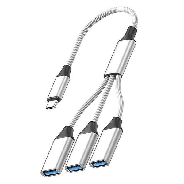 OTG-laajennusjakaja USB-C / Type-C - USB-A Silver