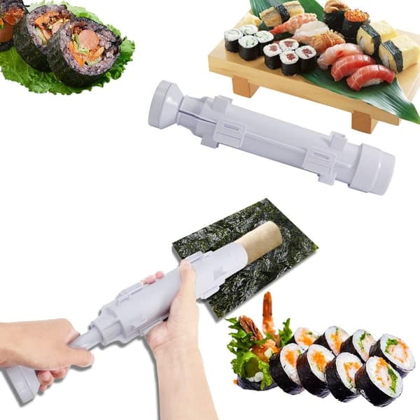 Multifunktionell sushirullmaskin, lämplig för att göra risbollar, risformar, grönsaker och kött, praktiska köksredskap