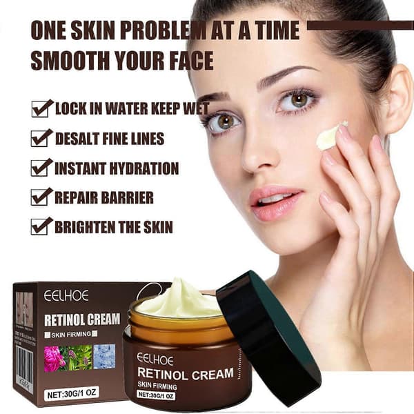 1-6 stk. Anti-aldring ansiktskrem med retinol ansiktsfuktighetskrem ansiktsløftkrem for hudstramming 5pcs