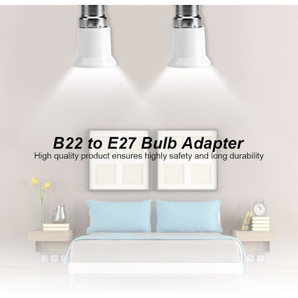 B22 till E27 glödlampadapter