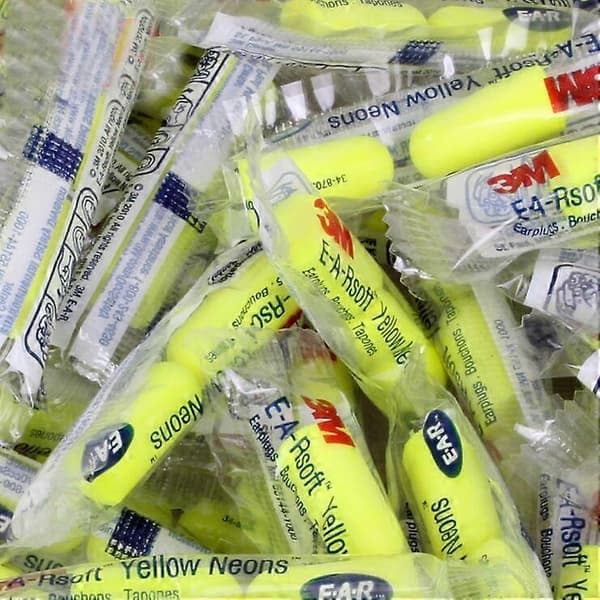 50 par E-A-Rsoft Yellow Neons 312-1250 Ljudreducering 33dB Olinade Poly Bag
