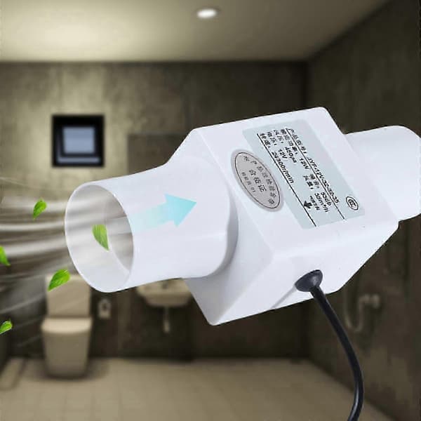12V Inline Udsugningsventilator til Hjemmehave Badeværelsesventilationssystem Stille Drift Udsugningsløsning 50mm