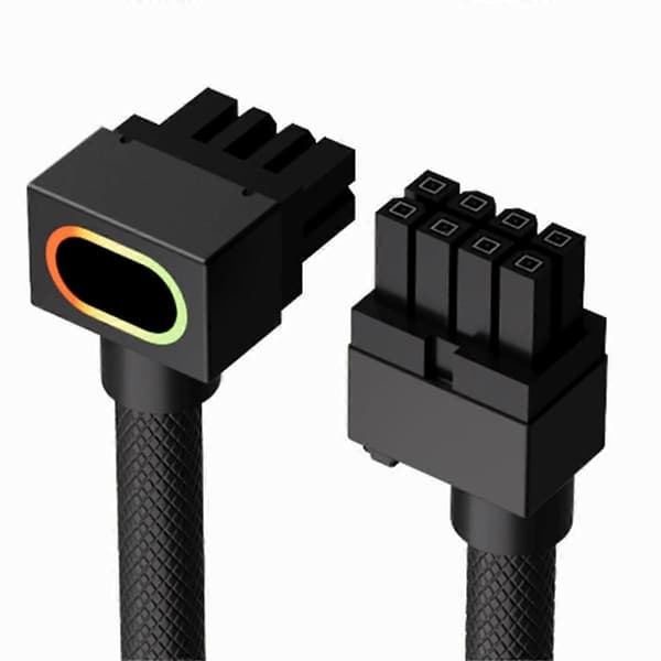 AIJS 8Pin CPU forlængerkabel med ARGB computerstrømkabel