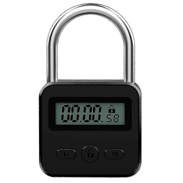Metall Timer Lås LCD Tid 99 Timmar Max Timing USB Timer Hänglås - KM