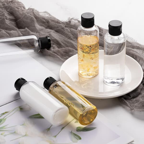 5 st 100ML Reseflaskset med snäpplock, Tomt Dispenser Plastflaskset (Transparent)