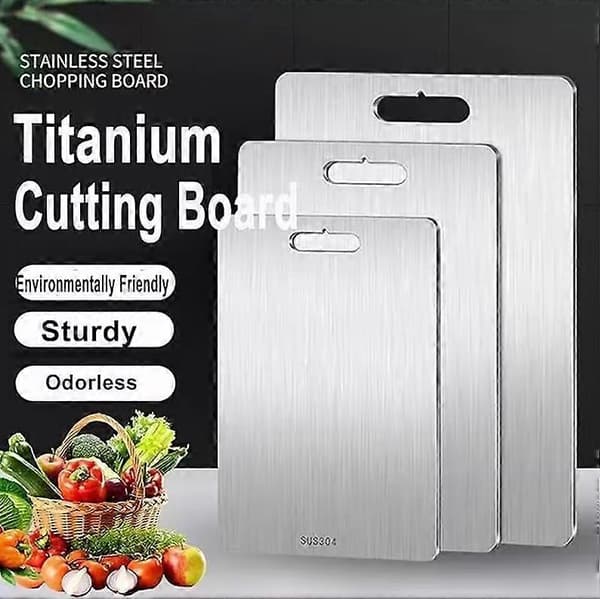 Titanium Skärbräda Dubbelsidig Titanium Köksbräda 30*20cm