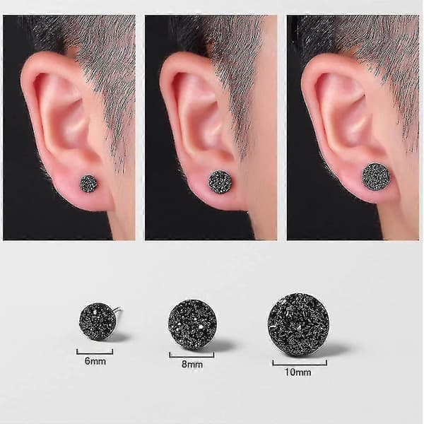 4 par Magnetology Lymphvity Germanium Øreringe Lymphactive Mag Studs Magnetisk Terapi Øreringe 6 mm
